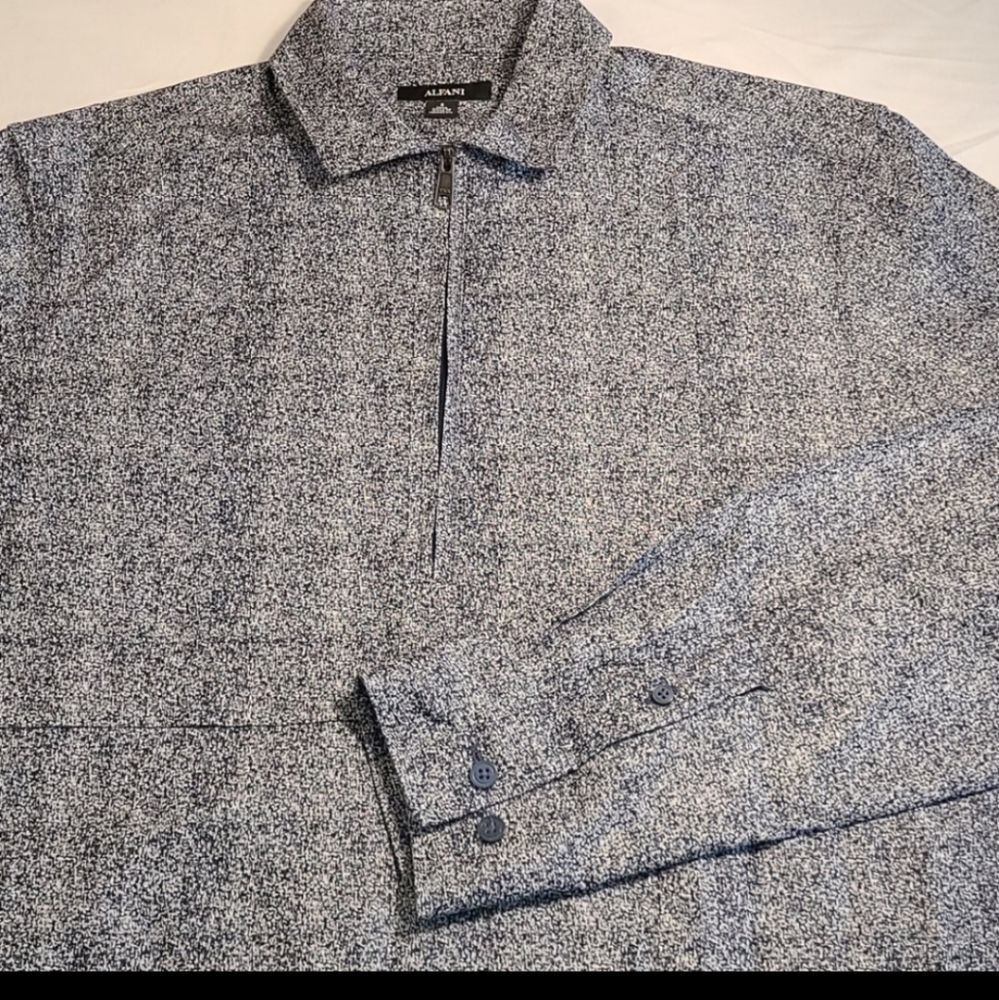 Alfani 1/4 zip shirt jacket - Picture 8 of 16